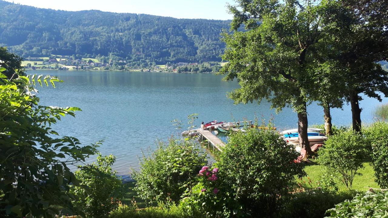 Maren Seeblick Appartement Haus Haensel&Gretel Direkt Am Ossiacher See Mit Hallenbad Skiarena Gerlitzen Stiegl Bagian luar foto