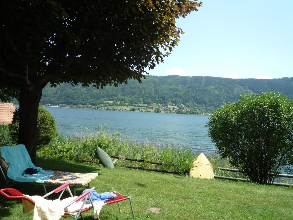 Maren Seeblick Appartement Haus Haensel&Gretel Direkt Am Ossiacher See Mit Hallenbad Skiarena Gerlitzen Stiegl Bagian luar foto