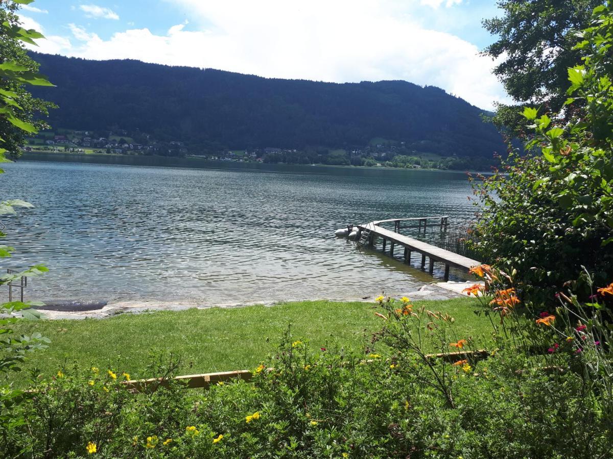 Maren Seeblick Appartement Haus Haensel&Gretel Direkt Am Ossiacher See Mit Hallenbad Skiarena Gerlitzen Stiegl Bagian luar foto