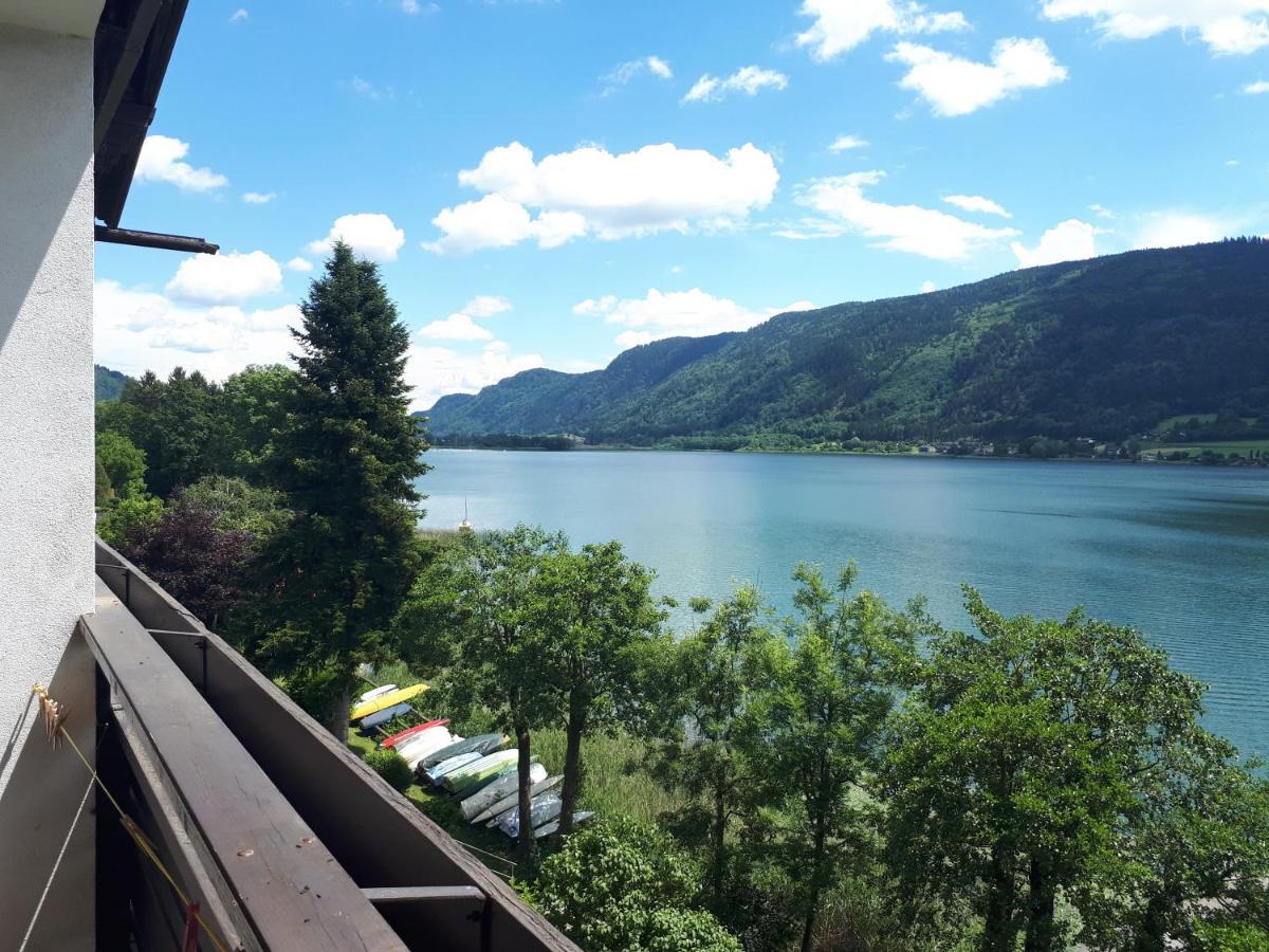 Maren Seeblick Appartement Haus Haensel&Gretel Direkt Am Ossiacher See Mit Hallenbad Skiarena Gerlitzen Stiegl Bagian luar foto