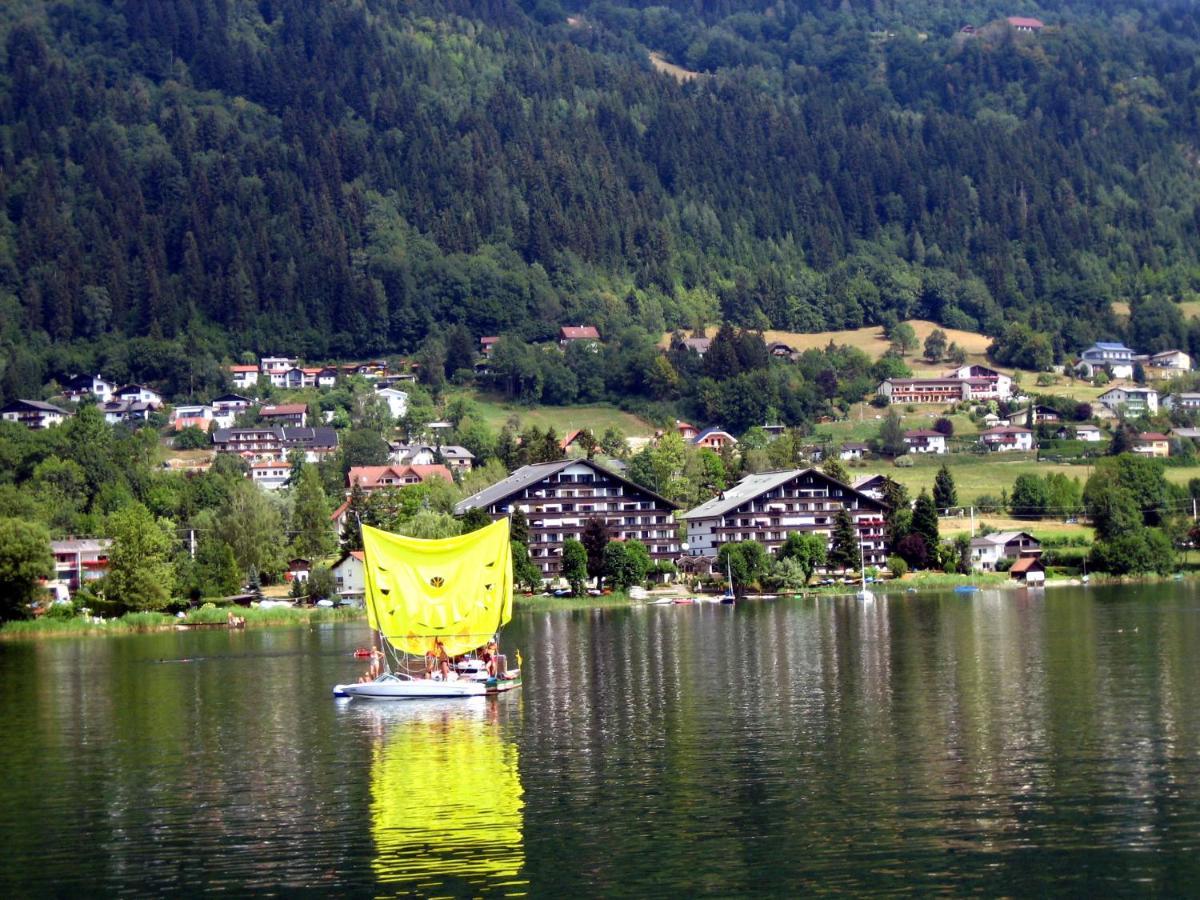 Maren Seeblick Appartement Haus Haensel&Gretel Direkt Am Ossiacher See Mit Hallenbad Skiarena Gerlitzen Stiegl Bagian luar foto