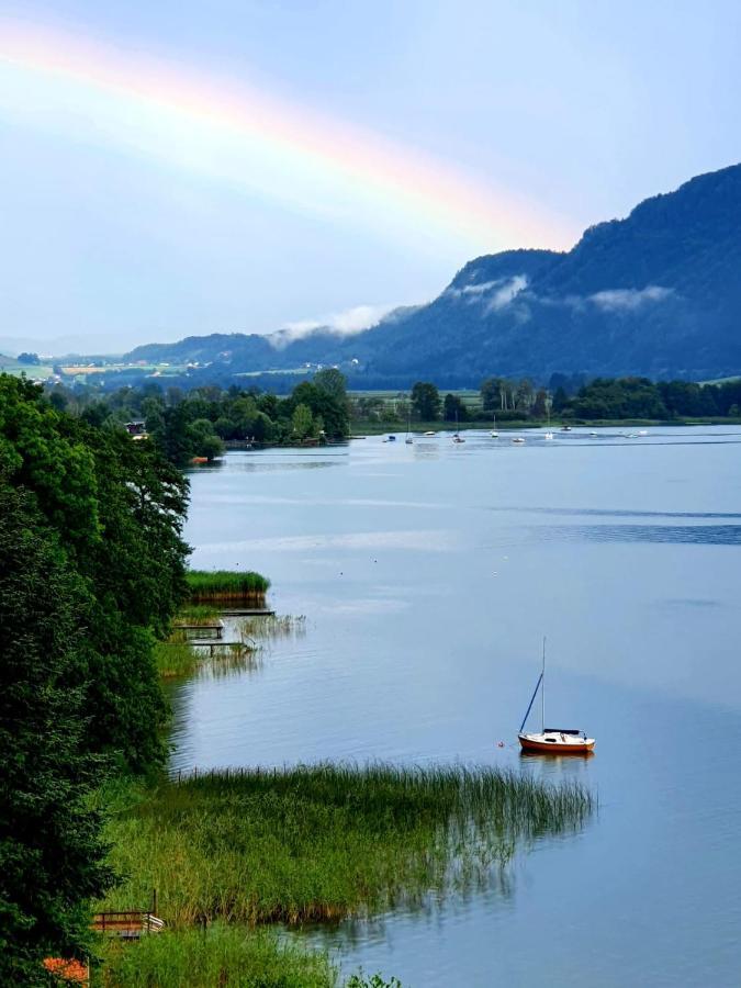 Maren Seeblick Appartement Haus Haensel&Gretel Direkt Am Ossiacher See Mit Hallenbad Skiarena Gerlitzen Stiegl Bagian luar foto