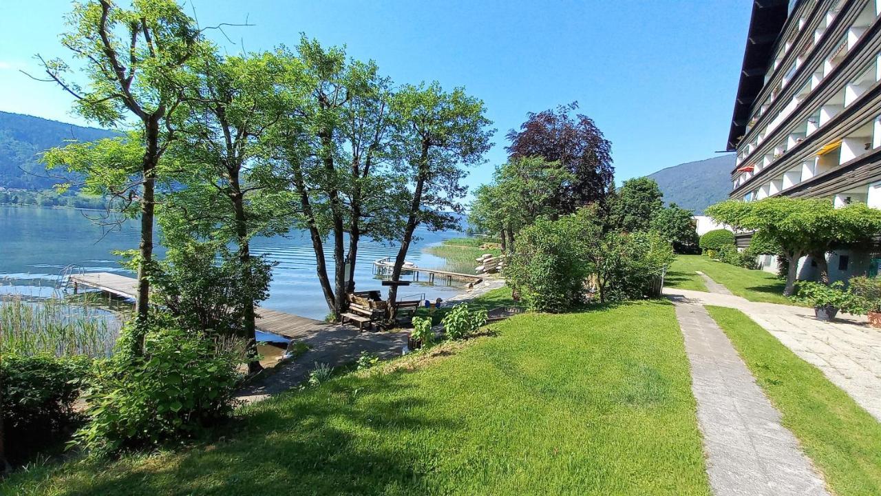 Maren Seeblick Appartement Haus Haensel&Gretel Direkt Am Ossiacher See Mit Hallenbad Skiarena Gerlitzen Stiegl Bagian luar foto